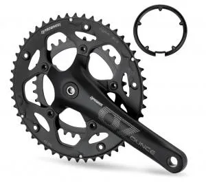 Комплект шатунов PROWHEEL ROAD 2x(9/10S) 50-34T защита 172.5 алюм, Chainline 43.5, под 110.5 черный, ВЛ-00034792