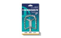 Педали 9/16" HOGGER 109x90мм, алюминий, промподшипник, серый, PDHG605SBGR
