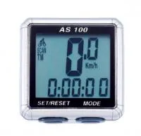 Велокомпьютер AS-100, 8 функций, двухстрочный дисплей, ВЛ-00003999