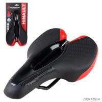 Седло COMIRON MTB HINAULT M039R 250X155, черный/красный, 721071