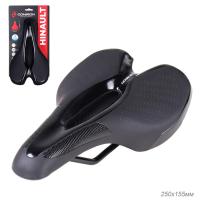 Седло COMIRON MTB HINAULT M039BK 250X155, принт черный, 721070
