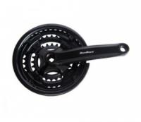Шатуны SUNRACE M2B, 48-38-28T, 170мм, с защитой, черный, FCM2B.0BBE.ES1