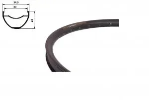Обод 27,5" COMODO Tubeless алюм двойной 32H пистонир. 584x30/34.9x23мм F/V, анодированный, черный, ВЛ-00034455