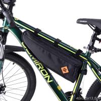 Сумка под раму BICYCLE SOUL XXL с боковой молнией 40х13.5х5.5см чёрный, 707268