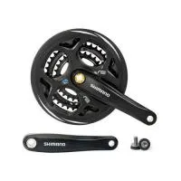 Система Shimano Altus FC-M311 7/8ск (Квадрат, 48/38/28T, 170mm, черная, защита), ВЛ-00001852