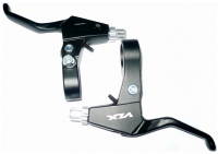 Тормозные ручки VLX-BL02 V-brake, под 2 пальца, алюминий чёрный, VLX-BL02