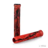 Грипсы для трюковых самокатов 160мм, рис.овалы, красный/черный, ВЛ-00033120