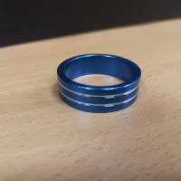 Кольцо проставочное 1-1/8" GINEYEA D02, D28,6мм, высота 10мм, синий, ВЛ-00007865