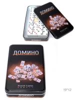 Домино, пластик.фишки в металлической коробке 19,5х12х3,5см