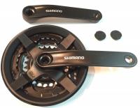 Система SHIMANO Tourney FC-TY301 170мм, квадрат, 42/34/24, с защитой, черный, AFCTY301C244CL, 580231