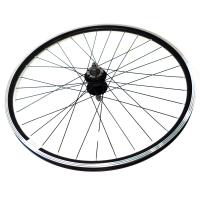 Колесо заднее 26" F(20 мм), обод V-BR, втулка DISK алюминий, под трещетку, пром.подш., гайка, 26-(F2-32v)-7d