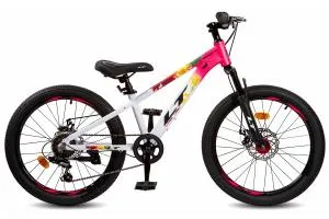Велосипед LTBIKE SKILL 22 6-ск алюм. рама 11" белый/розовый (ЧЗ)