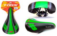 Седло велосипедное TRIX детское, черный/зеленый, HBAZ-0625(green)
