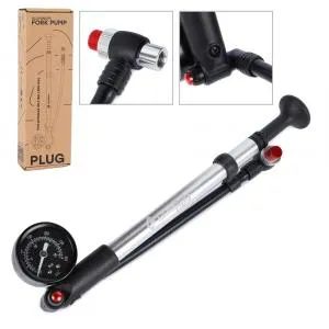 Насос для MTB вилок COMIRON PLUG алюмин. цилиндр, пласт. ручка, Presta-Schrader 20,7 бар (300 Psi), ВЛ-00035072