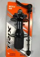 Втулка задняя TRIX под диск 6 болтов, под кассету 8/10ск, эксц, 36отв, ось 3/8''х135х145, алюм, черн, ВЛ-00031613