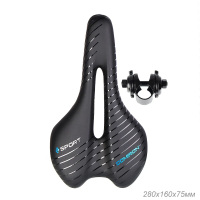 Седло COMIRON POGACAR MTB N846 280X160, черный/синий, 686371