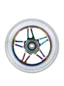 Колесо трюкового самоката PU JJ-032-110 110мм алюм.обод, с подшипниками ABEC-9, перламутровый