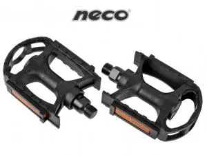 Педали 9/16" NECO мод. WP108 MTB пластиковые с прорезиненной рамкой, насыпной подшипник, черный, ВЛ-00034352