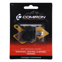 Тормозные колодки COMIRON RESIN P11, для торм. систем SHIMANO, TEKTRO, X-SPARK, YINXING, с пружиной, 686517, 686509