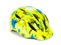 Шлем подростковый TRIX кросс-кантри, 11 отверстий, регулировка, S 52-54см, In Mold, неоновый желтый