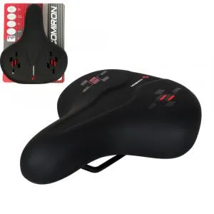 Седло COMIRON PRESTIGE 260x210 комфорт, черный/красный, ВЛ-00036808