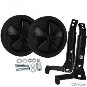 Колеса дополнительные 16-24" HF-014-B с кронштейнами, пластик, черный, ВЛ-00035664