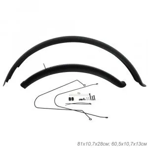 Комплект крыльев 26-28" х 4.0 Tyre COMIRON FATBIKE Full, черный, ВЛ-00037227