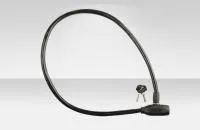 Замок вело трос, 10х650мм ключ, чёрный, ВЛ-00004475