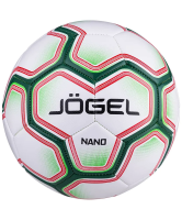 Мяч футбольный JOGEL Nano №4 белый/зеленый/красный