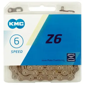 Цепь KMC 6 скор. Z6 1/2"x3/32" 116 звеньев, с замком, ВЛ-00036935