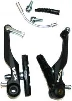 Тормоз V-brake 105мм, с колодками, стяжкой и пыльником, алюминий, чёрный, ВЛ-00025666