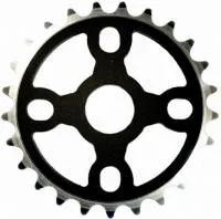 Звезда передняя 1/8"х25Т, "крест", алюминий, черный, ВЛ-00025644