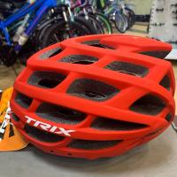 Шлем вело TRIX кросс-кантри, 35 отверстий, регулировка, S 55-56см, In Mold, красный матовый