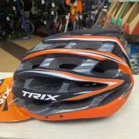 Шлем вело TRIX кросс-кантри, 35 отверстий, регулировка, M 57-58см, In Mold, оранжевый/черный