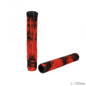 Грипсы для трюковых самокатов 180мм, черный/красный, ВЛ-00035653