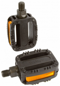 Педали 1/2" WELLGO детские пластик.LU-P21 с отражат. 1/2" 90х65х31мм черный, ВЛ-00034251