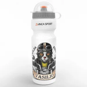 Велофляга VINCA SPORT дизайн VASILIO с защитой от пыли 750мл, белый/серый, ВЛ-00036768
