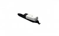 Фара передняя JY-6100, 1 диод, USB, пластик, черный/белый