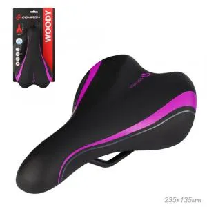 Седло детское COMIRON WOODY N966-P 235x135, черный/фиолетовый, ВЛ-00037063