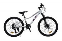 Велосипед LTBIKE TRIGGER 24 рама 12" 21-ск диск, алюминий, белый/фиолетовый (ЧЗ)