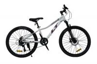 Велосипед LTBIKE TRIGGER 24 рама 12" 21-ск диск, алюминий, белый/фиолетовый (ЧЗ)