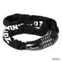 Велозамок SHERIFF TONYON, 5 разрядов, 900мм, стальная цепь, толщина звеньев 7мм, чёрный, ВЛ-00032567