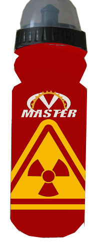 Велофляга с крышкой SH-205 750 мл, с логотипом MASTER, красный, SH-205-RD