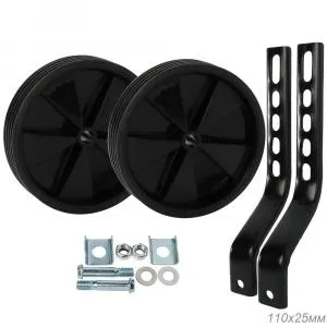 Колеса дополнительные 12-20" HF-032-B с кронштейнами, пластик, черный, ВЛ-00035665