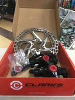 Тормозной набор механический CLARK`S CMD-21 дисковый, передний+задний, черный, ВЛ-00013399