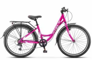 Велосипед STELS Cristy 430 24 V 14" фиолетовый/розовый (ЧЗ)