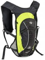 Рюкзак AUTHOR TURBO-6 VEST V=6л черный/зеленый + желтый чехол от дождя