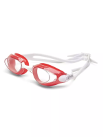 Очки для плавания ATEMI силикон, белый/красный
