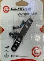 Адаптер CLARK`S 3-536 для дискового тормоза (FLAT MOUNT) передний 140/160мм алюминий, черный , ВЛ-00027701