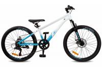Велосипед LTBIKE BULLET 24 рама 12" 7-ск диск, алюминий, голубой/белый (ЧЗ)